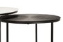 GINER Y COLOMER Lot de 2 tables basses avec structure en métal, Noir et Blanc